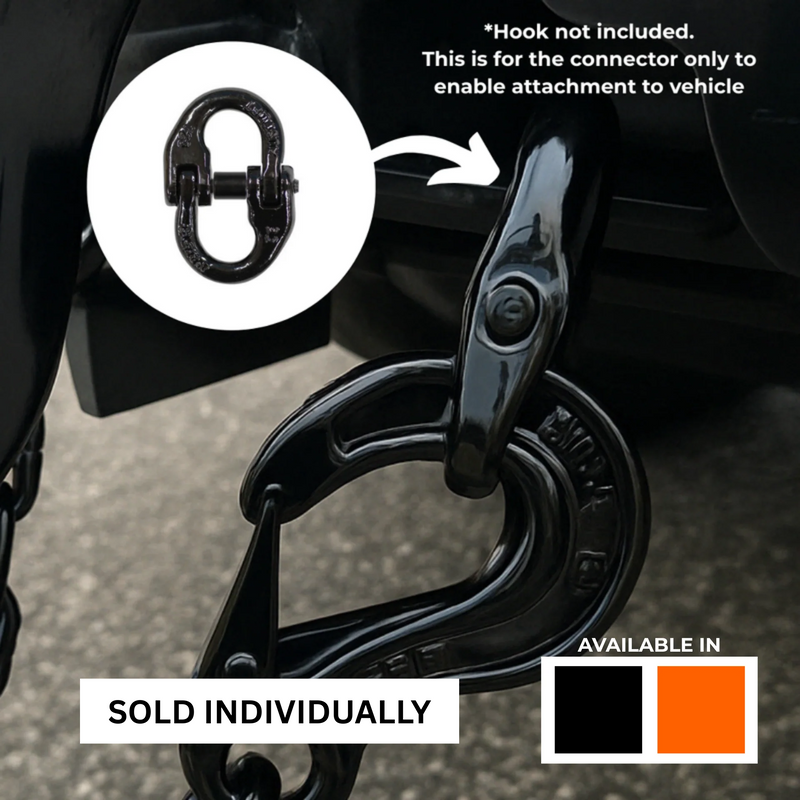 Grade 80 Connector for Vehicle & Safety Chain Hook add-on (each)