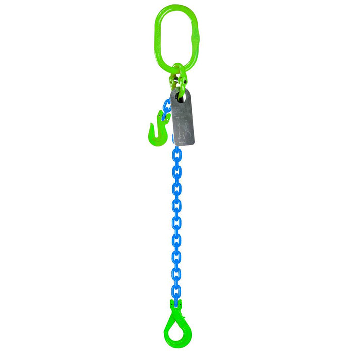 Grade 100 1leg Chain Sling With Shortening Grab Hook & Self Locking Hook