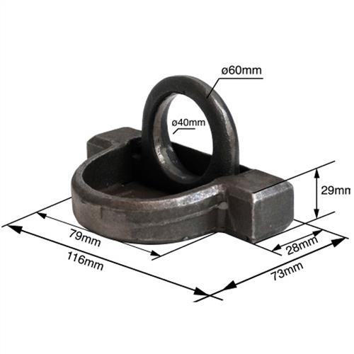 Weld On Recessed Tie Down Anchor Point LC1250kg