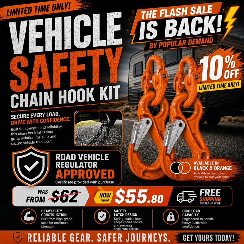 Vehicle & Trailer Safety Chain Hook Kit™ (Govt. CTA Approved)