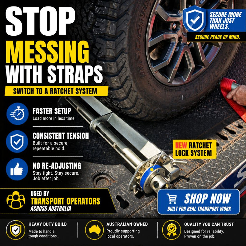 Wheel Lock Kit – Ratchet Style with Strap (PAIR - L+R)