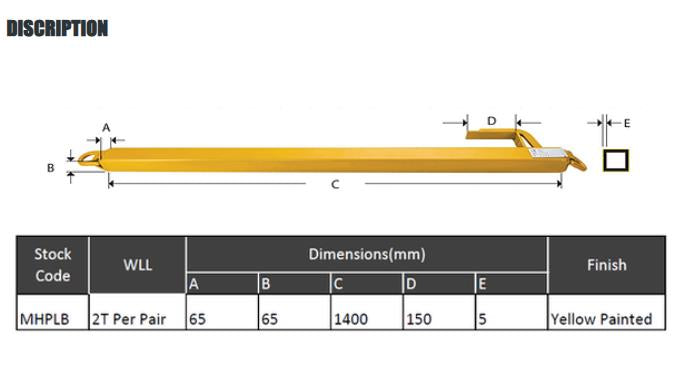 Pallet Lifting Bars with 2-Tonne Capacity