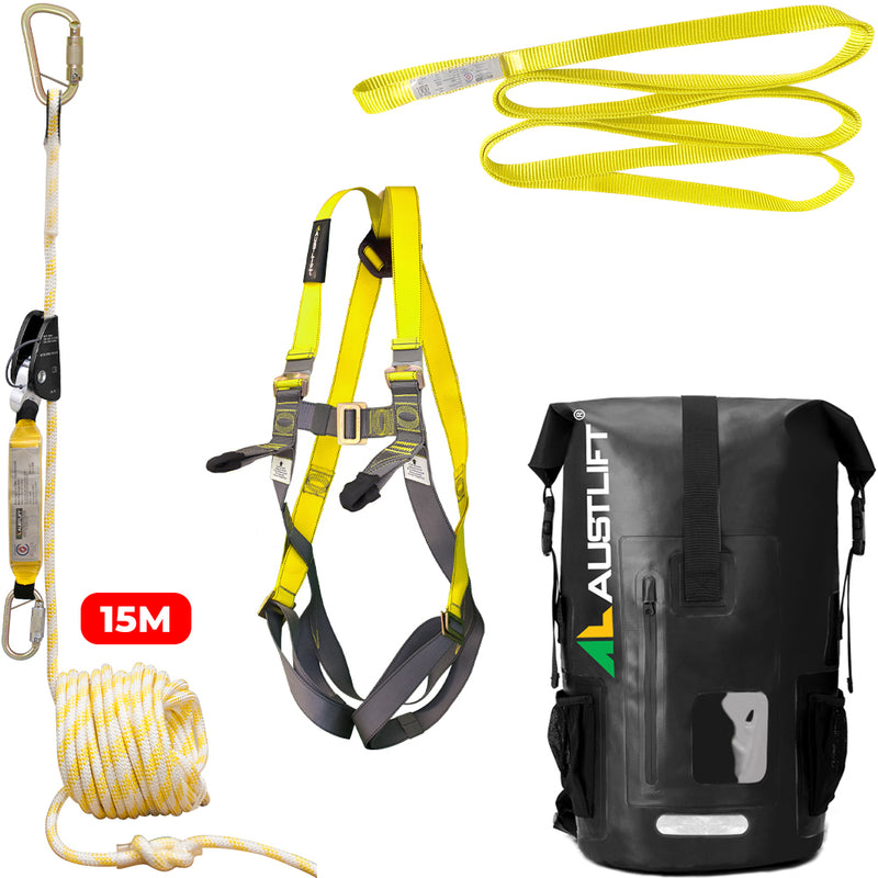 Roofers Harness Kit with 35L Waterproof Dry Bag Backpack