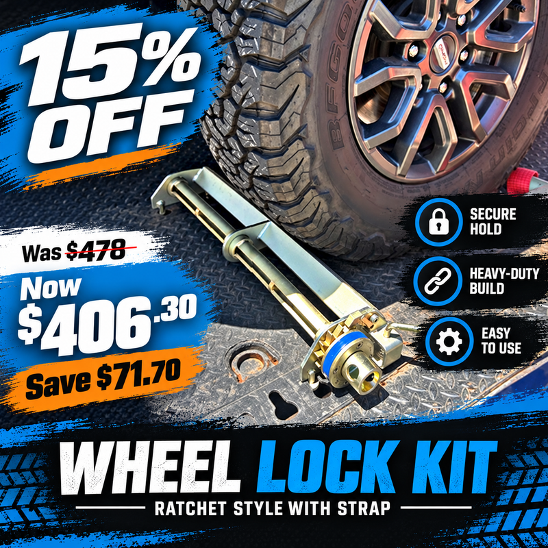 Wheel Lock Kit – Ratchet Style with Strap (PAIR - L+R)