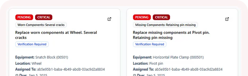 Lifting & Rigging Compliance Management Tool