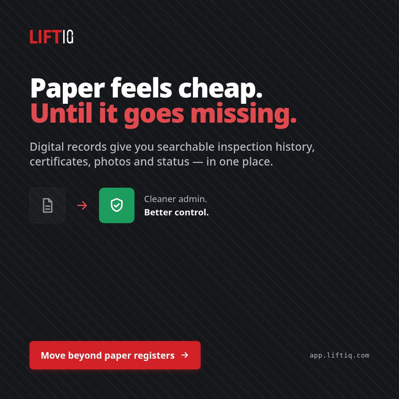 Lifting & Rigging Compliance Management Tool