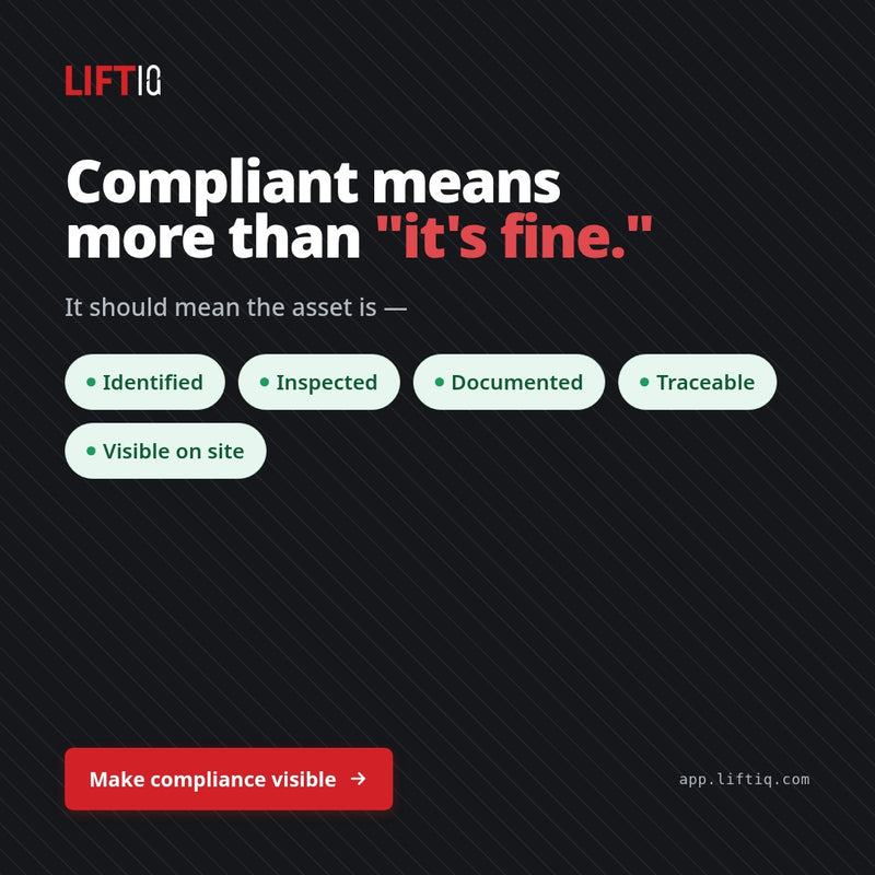 Lifting & Rigging Compliance Management Tool