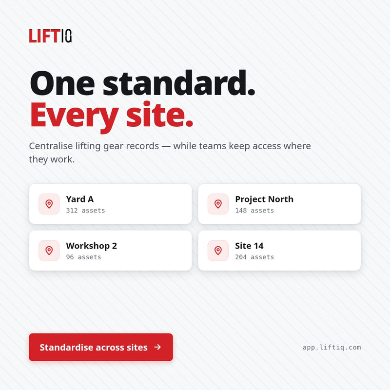 Lifting & Rigging Compliance Management Tool