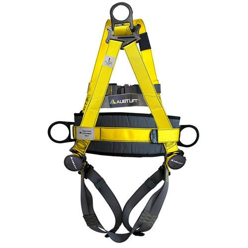 Maxi Construction Harness 915005 rear view showing upright dorsal fall arrest D-ring
