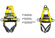 Maxi Construction Harness fall arrest and work positioning attachment points diagram