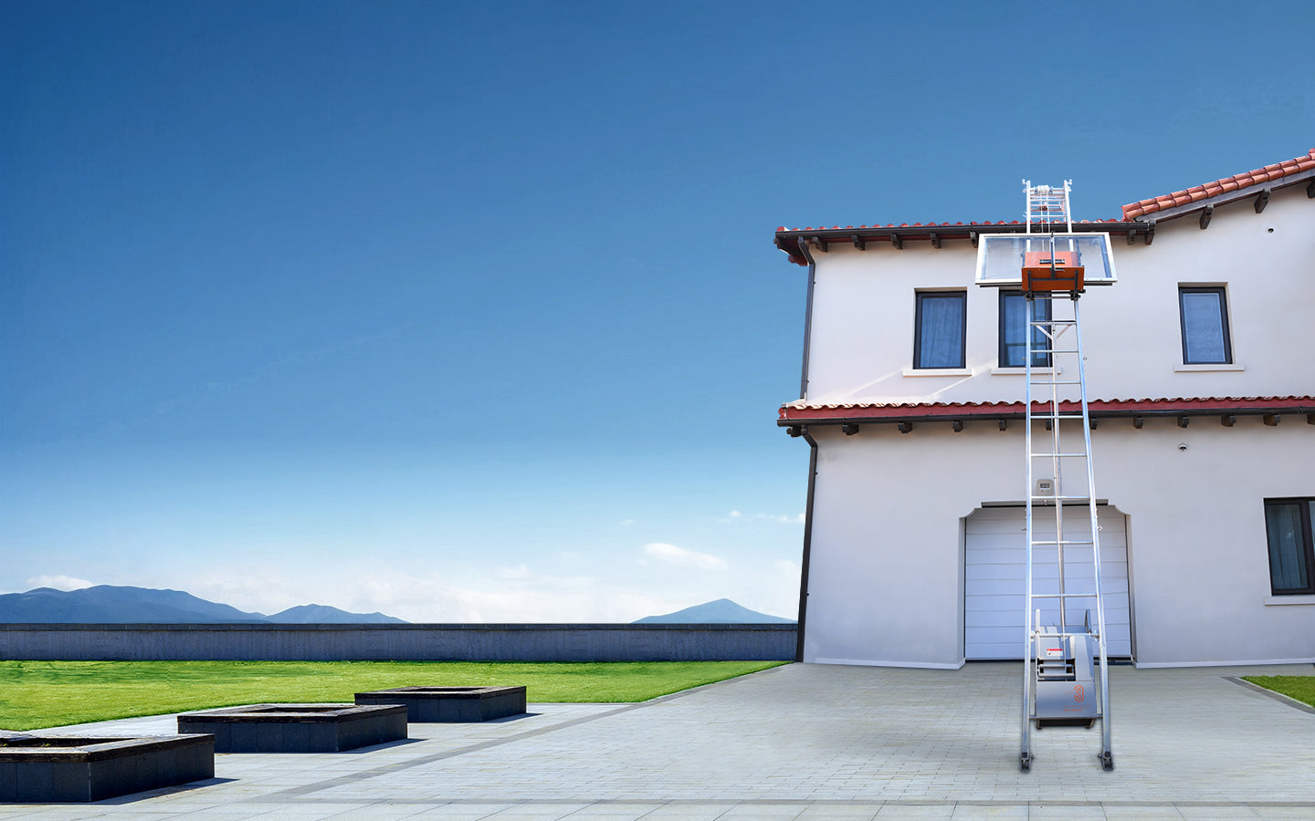 Plug-in Ladder Hoist 14m with Solar Panel Carrier | Conveying ...