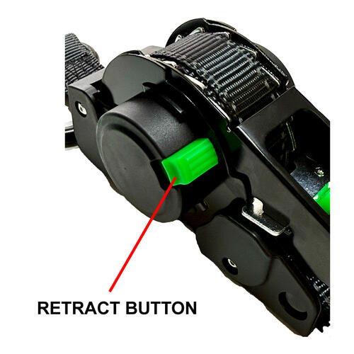 Retractable Ratchet Tie Down Straps - 25mm x 3.6m 320kg