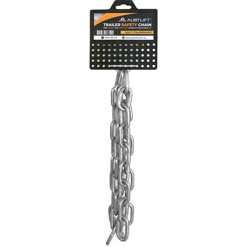 Trailer Safety Chain Galvanised 1.5m - (Govt. CTA Approved)