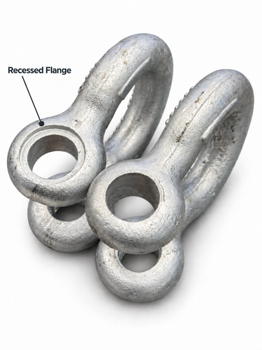 Austlift Lock Tight shackle recessed flange detail