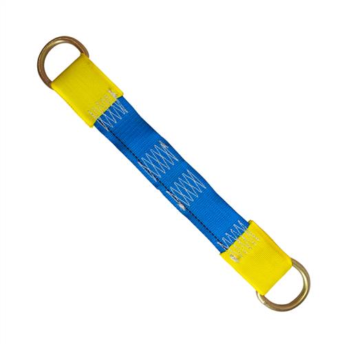 Heavy-Duty Wheel Tie Down Strap Link with D-Rings for Vehicle Carrying Applications