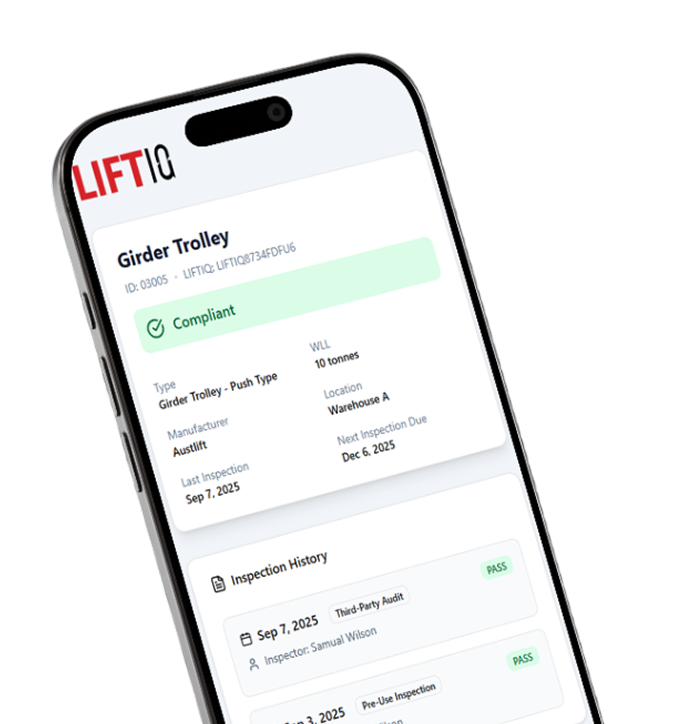 Lifting & Rigging Compliance Management Tool