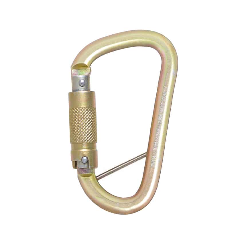 Steel Carabiner with Triple Action Gate Opening 21.5mm Captive Pin