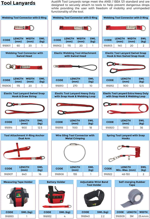 Tool Lanyard Elastic with Snap Hook and Draw String - Conveying & Hoisting Solutions