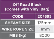 Snatch Block with Vinyl Bag (4WD Recovery) - Conveying & Hoisting Solutions