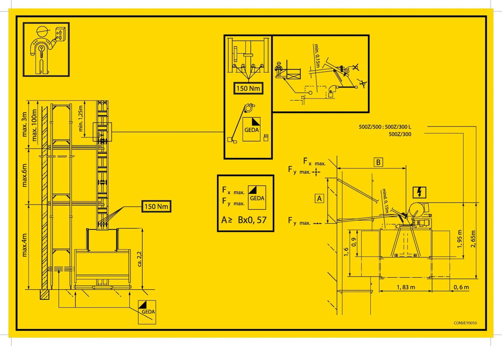 Mast Guard Information Sticker - Conveying & Hoisting Solutions