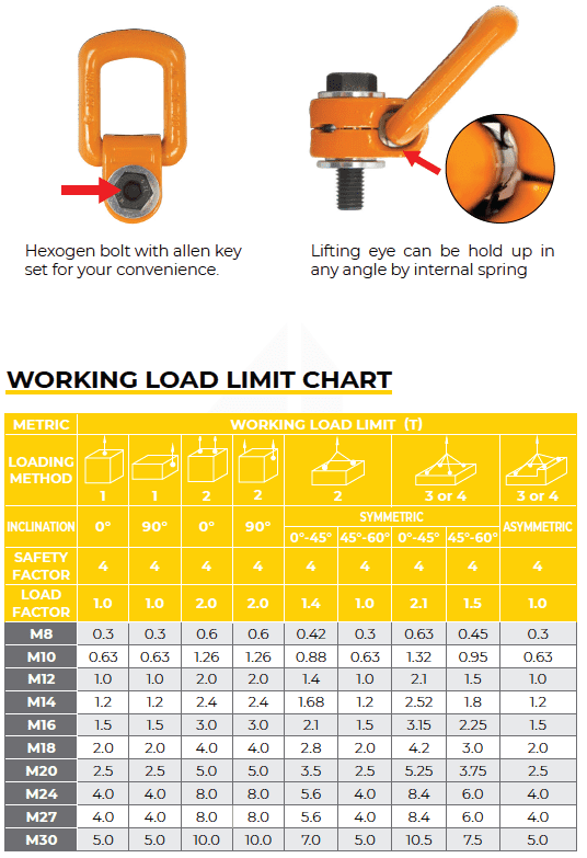 Swivel Eyebolt Lifting Point - Conveying & Hoisting Solutions