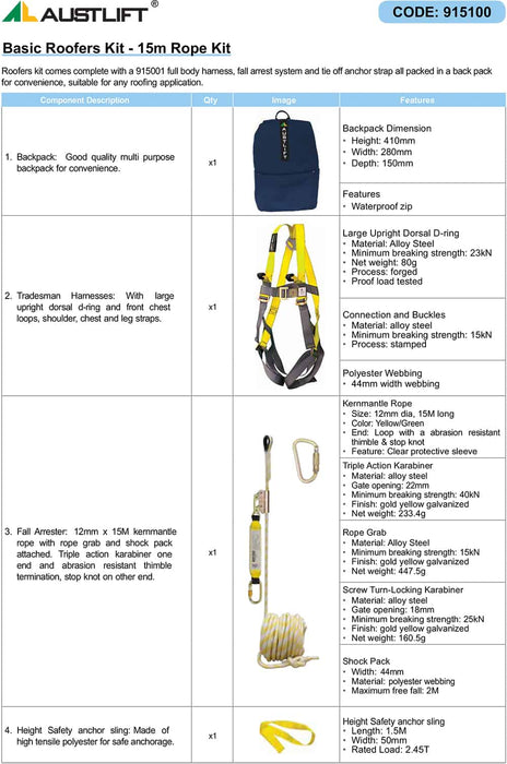 Roofers Kit - Conveying & Hoisting Solutions