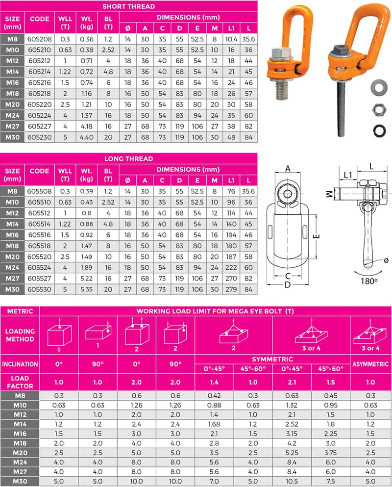 Swivel Eyebolt Lifting Point - Conveying & Hoisting Solutions
