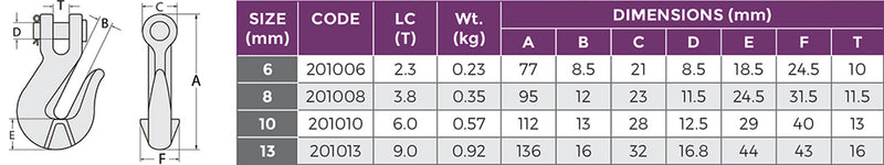G70 Grab Hook Clevis Winged