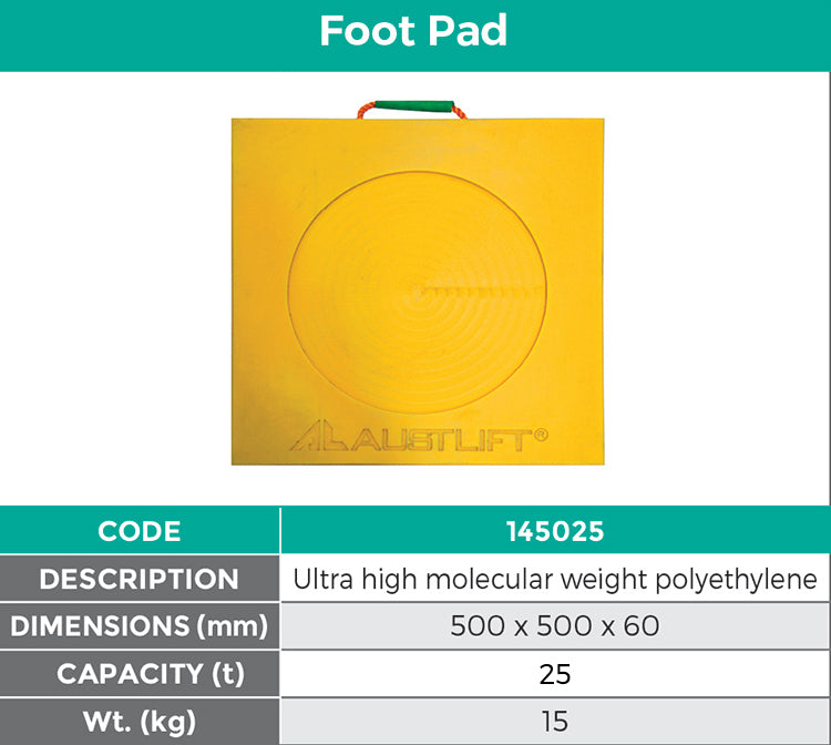 Ultra-Stable 25T Foot Pad for Crane Stabiliser Legs