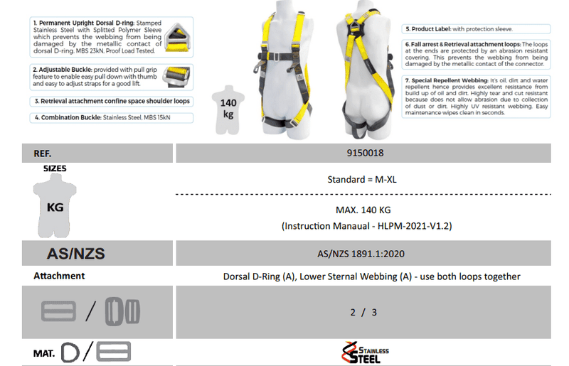 Maxi Work Harness Prime Endure - Conveying & Hoisting Solutions